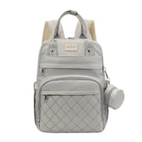 Anysort Grey Mommy Diaper Bag With Changing Pad Maternity Backpack for Moms