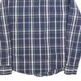 LEVI'S Mens Blue & White Check Shirt M Cotton Blend Casual Long Sleeve