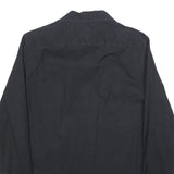 TOMMY HILFIGER Mens Black Cotton Blend Regular Fit M Shirt Button Collar Casual