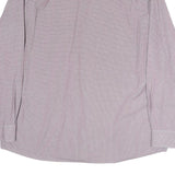 TOMMY HILFIGER Mens Red & White Slim Fit Shirt L Cotton Classic Button Collar