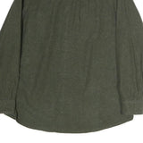 GRIZZLY BEAR Mens Green Cotton Shirt L Button Pocket Casual Style