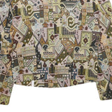 CREATION MADEMOISELLE Womens Multicolour Geometric Jacket UK 12 Woven Button Up