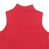 CHRISTOPHER & BANKS Womens Red Plain Sleeveless Roll Neck Basic Knit L