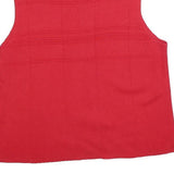 CHRISTOPHER & BANKS Womens Red Plain Sleeveless Roll Neck Basic Knit L