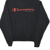 CHAMPION Mens Black Hoodie S Cotton Blend Pullover Hoodie Casual Fashion
