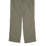 NORDIC NATURE Womens Polyester Blend Relaxed Khaki Straight Trousers W32 L31