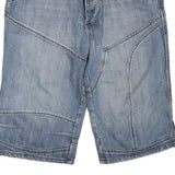 IDENTIC Mens Denim Blue Casual Shorts L W36 Cotton Blend Button Closure