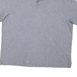CALVIN KLEIN Mens Grey Short Sleeve Plain 2XL Cotton Blend Polo Shirt