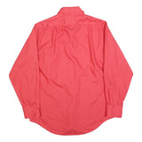 JC PENNY Mens Red Shirt L Cotton Blend Classic Fit Button Down Pocket