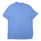 CALVIN KLEIN Mens Blue Short Sleeve Logo XL Cotton Blend Polo Shirt
