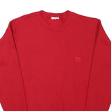 Mens Red Crew Neck Sweatshirt XS USA Olympic Logo Cotton Blend Pullover