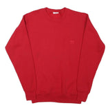 Mens Red Crew Neck Sweatshirt XS USA Olympic Logo Cotton Blend Pullover