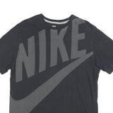 NIKE Mens Black Graphic T-Shirt L Short Sleeve Crew Neck Cotton Blend Casual