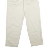 TALBOTS Womens Cotton Classic Beige Zipped Straight Trousers W30 L28