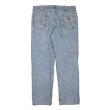 CARHARTT Mens Regular Fit Blue Denim Jeans W38 L32 Workwear Zip Closure Casual