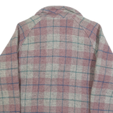 WOOLRICH Womens Pink & Grey Check Wool Blend Zip Jacket S Woven Casual Smart