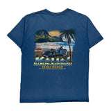 Kauai Hawaii Harley Davidson Graphic T-Shirt - Large Blue Cotton