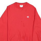 CHAMPION Mens Red Crew Neck XS Sweatshirt Cotton Blend Logo Embroidered