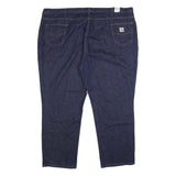 CARHARTT Mens Jeans Blue Regular Straight Denim Raw W52 L32 Workwear Zip Fly