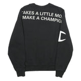 CHAMPION Mens Black Cotton Blend Crew Neck Sweatshirt M Printed Logo Graphic