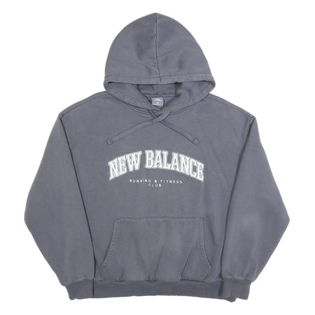 NEW BALANCE Womens Grey Running & Fitness Club Pullover Hoodie M