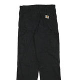 CARHARTT Mens Black Cotton Blend Regular Straight Trousers W32 L32 Workwear