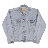 WRANGLER Mens Blue Denim Button Jacket L Cotton Blend Classic Fit Casual
