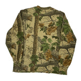 Jerzees Camo Long Sleeve T-Shirt - Large Green Cotton