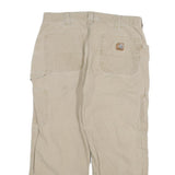 CARHARTT Mens Jeans Beige Relaxed Straight Denim W32 L25 Utility Workwear