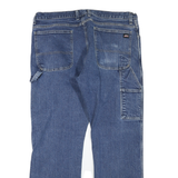 DICKIES Mens Regular Fit Blue Denim Jeans W38 L30 Workwear Zip Closure