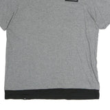 PUMA Mens Grey Black Logo Graphic T-Shirt L Short Sleeve Crew Neck Cotton