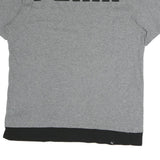 PUMA Mens Grey Black Logo Graphic T-Shirt L Short Sleeve Crew Neck Cotton