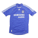 ADIDAS Mens Blue Chelsea Football Club S Short Sleeve Round Neck Football Shirt