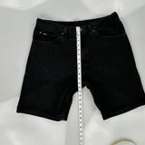 Lee Denim Shorts - 36W 10L Black Cotton