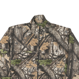 BIG BILL Mens Brown Green Polyester Blend Zip Jacket 2XL Camouflage Outdoor Warm