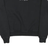 CHAMPION Mens Black Cotton Blend Sweatshirt S Crew Neck Pullover Logo