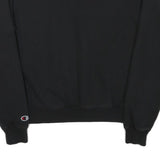 CHAMPION Mens Black Cotton Blend Sweatshirt S Crew Neck Pullover Logo