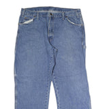 DICKIES Mens Relaxed Blue Denim Jeans W38 L30 Workwear Carpenter Pocket Zip