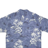 TOMMY BAHAMA Mens Blue Hawaiian Silk Shirt M Tropical Floral Print Relaxed Fit