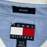 Tommy Hilfiger Striped Polo Shirt - XL White Cotton