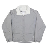 COLUMBIA Womens Grey Zip Jacket XL Polyester Blend Plain Outdoor Winter Warm
