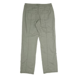 INDIGO Womens Cotton Blend Khaki Regular Straight Trousers W32 L31 Casual