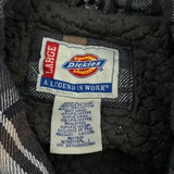 Dickies Checked Jacket - Large Brown Cotton