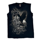 Chippewa Falls, Wi Harley Davidson Graphic Tank Top - Large Black Cotton