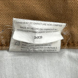 Dickies Double Knee Carpenter Trousers - 33W 30L Brown Cotton