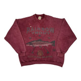Made In USA Shirt Lake Catch And Release Sweatshirt - XL Burgundy Cotton