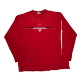 Wisconsin Badgers Nike College Long Sleeve T-Shirt - 2XL Red Cotton