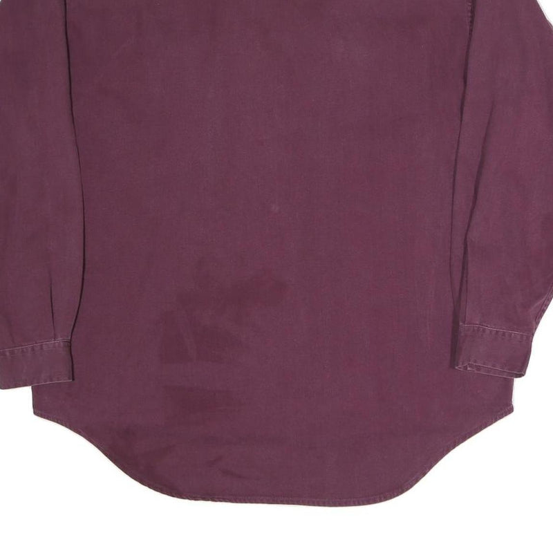 LEVI'S Mens Maroon Western Shirt L Relaxed Fit Cotton Blend Long Sleeve Button