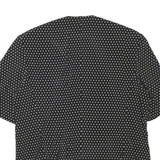 JOBIS Womens Black & White Polka Dot Jacket L Acetate Button Pattern Elegant