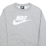 NIKE Mens Grey Crew Neck Sweatshirt XS Cotton Blend Sports Casual